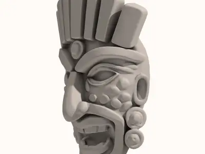 Aztec Mask 3D print model
