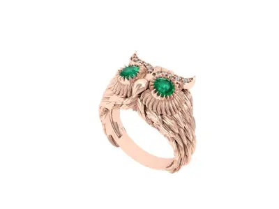 Owl Ring 3D print model
