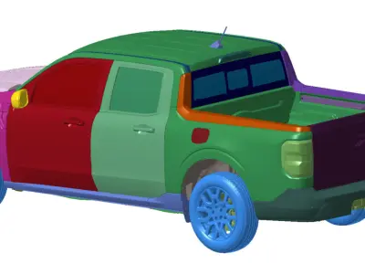 Pickup Maverock Lariat FWD 2022 Vehicle 3d scan data 3D model 3D model