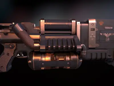 wolfentein2 laserkraftwerk Low-poly 3D model