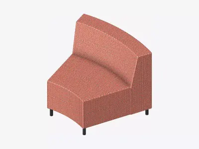 Seat - Library - Integral - In Low-poly 3D model