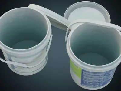 Paint Bucket 1B Low-poly 3D model