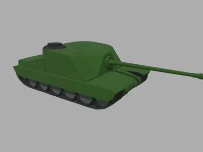 Low Poly Tank 01 Low-poly 3D model