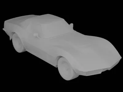Chevrolet Corvette ZR1 1970 STL Low Poly Realistic Car 3D print model