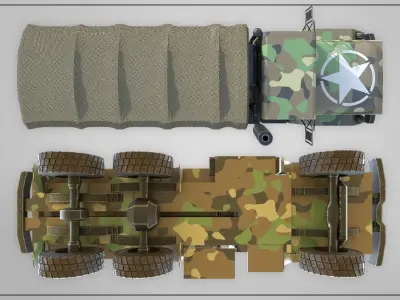 army truck Low-poly 3D model by codematics