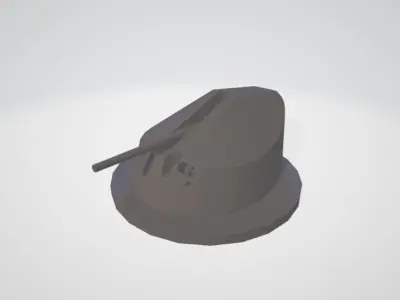 ITALIAN NAVAL GUN WW2 Low-poly 3D model