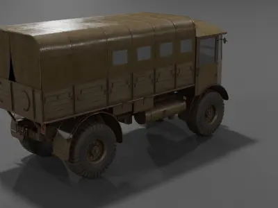 AEC Matador Medium Artillery Tractor Low-poly 3D model