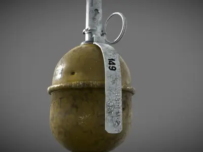 RGD-5 Grenade Low-poly 3D model purchase