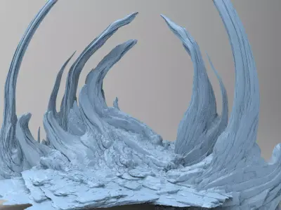 Dinosaur Raptor cliffs 4  3D model