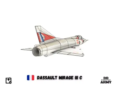 Dassault Mirage 3 C - 3D printing files - scalemodel  3D print model