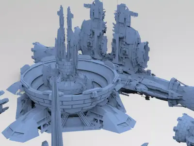 Halo Forerunner Inspired Gateway Kit Bash 2 3D model