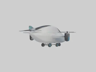 Flying Taxi Model 1 Low-poly 3D model