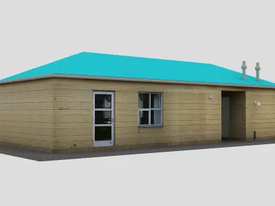 Realistic European City Block Building 27 Low-poly 3D model