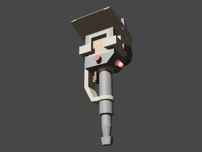 Lowpoly Sci-Fi Scanning Device Gameready  Low-poly 3D model