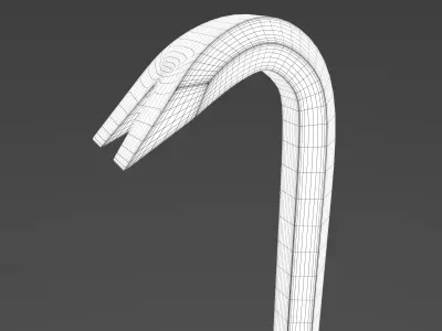 Crowbar cane 3D model