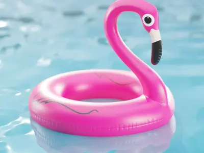 Set of 10 Inflatable Animals - LOWPOLY Low-poly 3D model