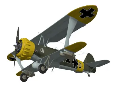 Henschel Hs123 3D model purchase