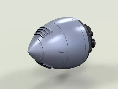 Fantasy rocket engine 3D model
