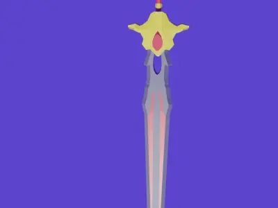 Stylized low-poly swords ready for games 3D model Low-poly 3D model