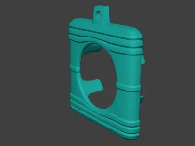 Half sovereign pendant bezel mount 3D print model