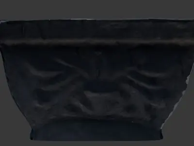 Antique Stone Planter Scan Low-poly 3D model