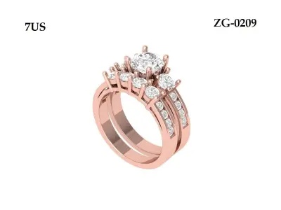 Wedding Ring  3D print model 207