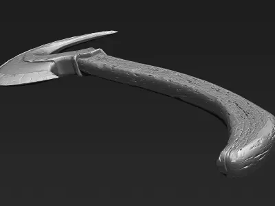 Zbrush Battle Axe 05 3D model