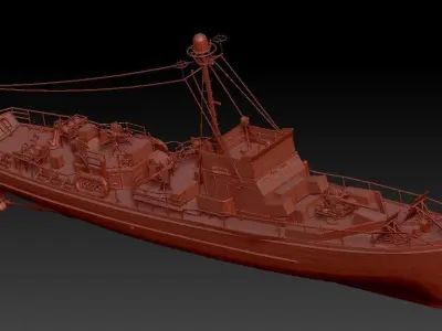 110ft SC-497 1945 3D model