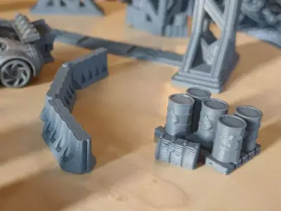 Gaslands Scatter Terrain Pack 3D print model