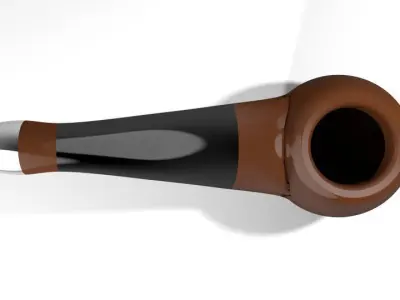 Smoking Pipe - Bent 3D model
