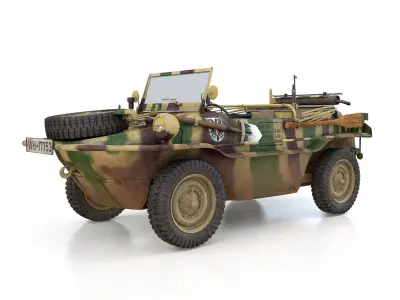VW - Typ 166 - Schwimmwagen - 2 Panzer Division 3D model
