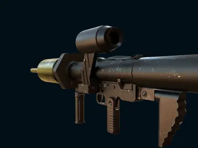Panzerfaust 3 PzF  Rocket Launcher Gaming weapon Model  Low-poly 3D model