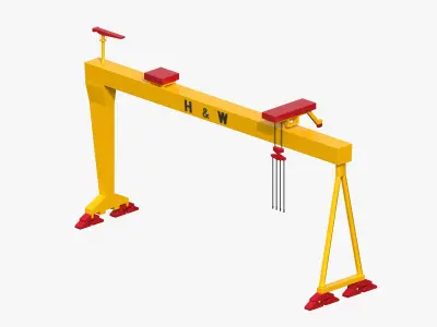 Harland and Wolff Gantry Crane 3D model