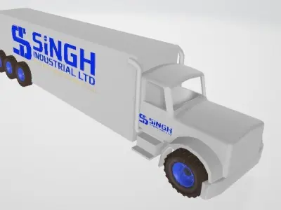 Semi Truck 3D model by sukhvinder2011