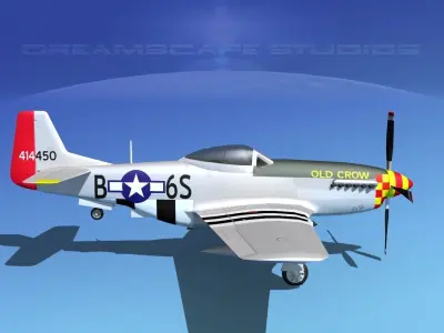 P-51D Mustang Old Crow 3D model