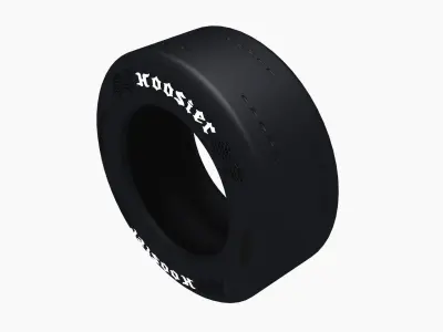 Hoosier DOT Drag Radial 2 tire Low-poly 3D model