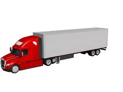 Freightliner Cascadia Truck Modern Aerodynamic Semi Truck 3D model