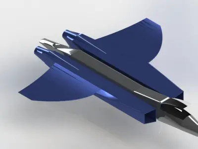 Model airplane design trying 3D model