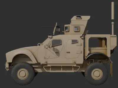 Oshkosh M-ATV 3D low poly model Low-poly 3D model