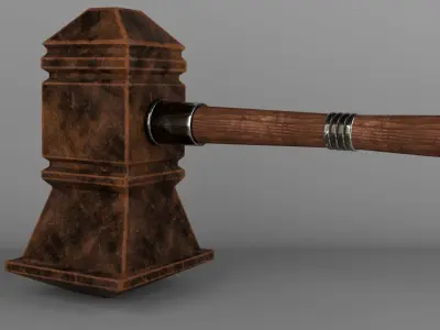 Fantasy hammer Low-poly 3D model purchase