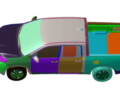 Honda Ridgline 2017 Vehicle 3d scan model 3D model