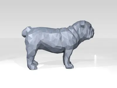 Bulldog Low Poligonal 3D model