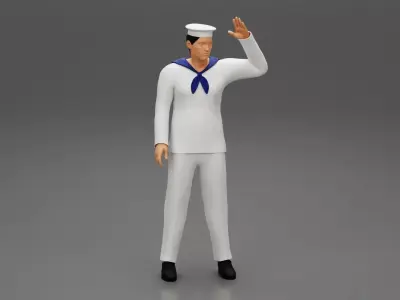 Navy sailor hi-res 3D print model