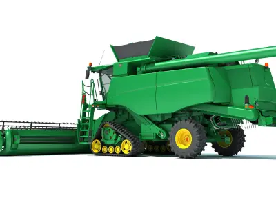 Tracked Combine Harvester 3D model