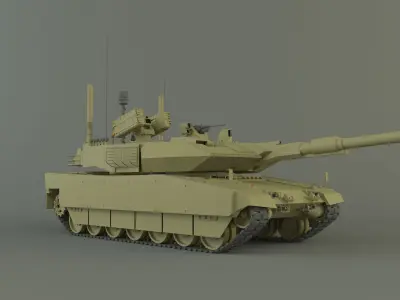 Leopard 2 military tank 3D model
