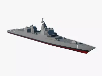 Trump Class Battleship USS Defiant 3D model