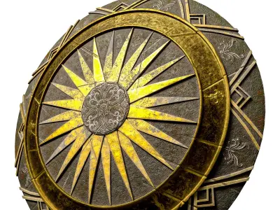 Godkiller Wonder Woman  Shield 03- Low-poly 3d model Low-poly 3D model