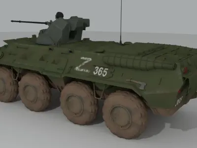 BTR-82 Soviet-Russian APC 3D model