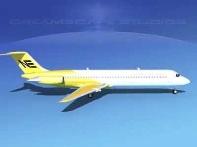 Douglas DC-9-40 Northeastern Airlines 3D model