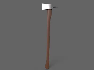 PBR Fire Axe V2c Low-poly 3D model